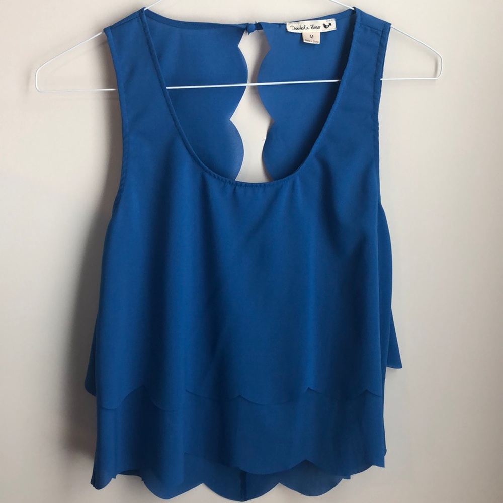 Blue Scallop Tank Top